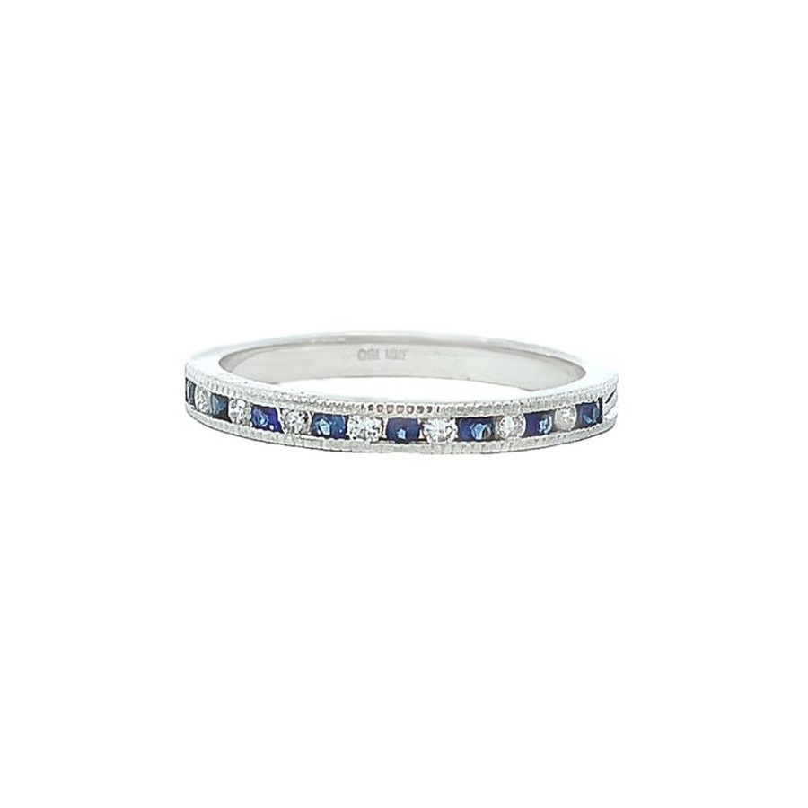 Jewelry ESTATE JEWELRY | 18Kw Vintage Sapphire Band