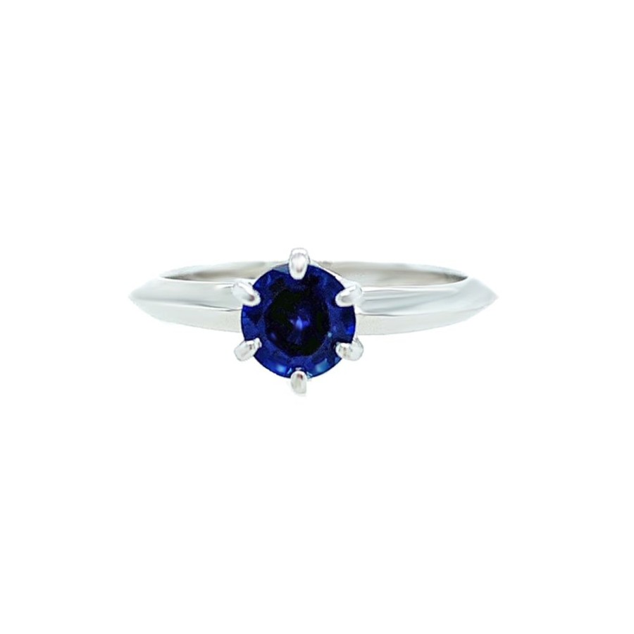 Jewelry NOT AVAILABLE | 14Kw Sapphire Solitaire Ring