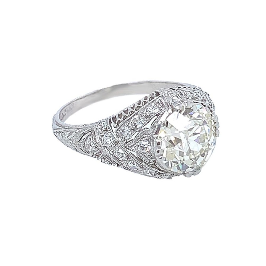 Jewelry ESTATE JEWELRY | Platinum Vintage Filigree Diam