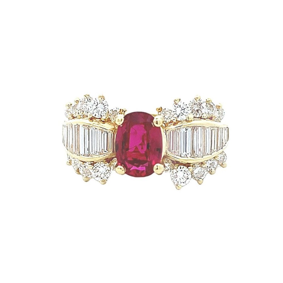 Jewelry ESTATE JEWELRY | 18Ky Fine Vintage Ruby Ring