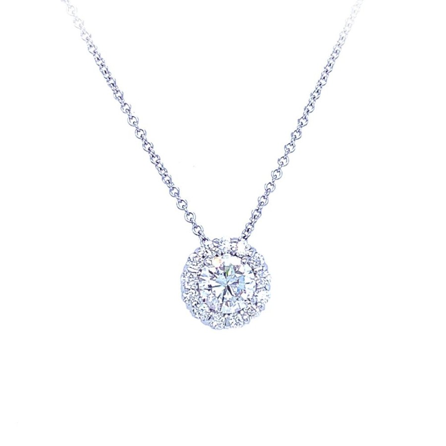 Jewelry SOMERSET MANUFACTURERS INC | Diamond Halo Pendant (1Ct Center)