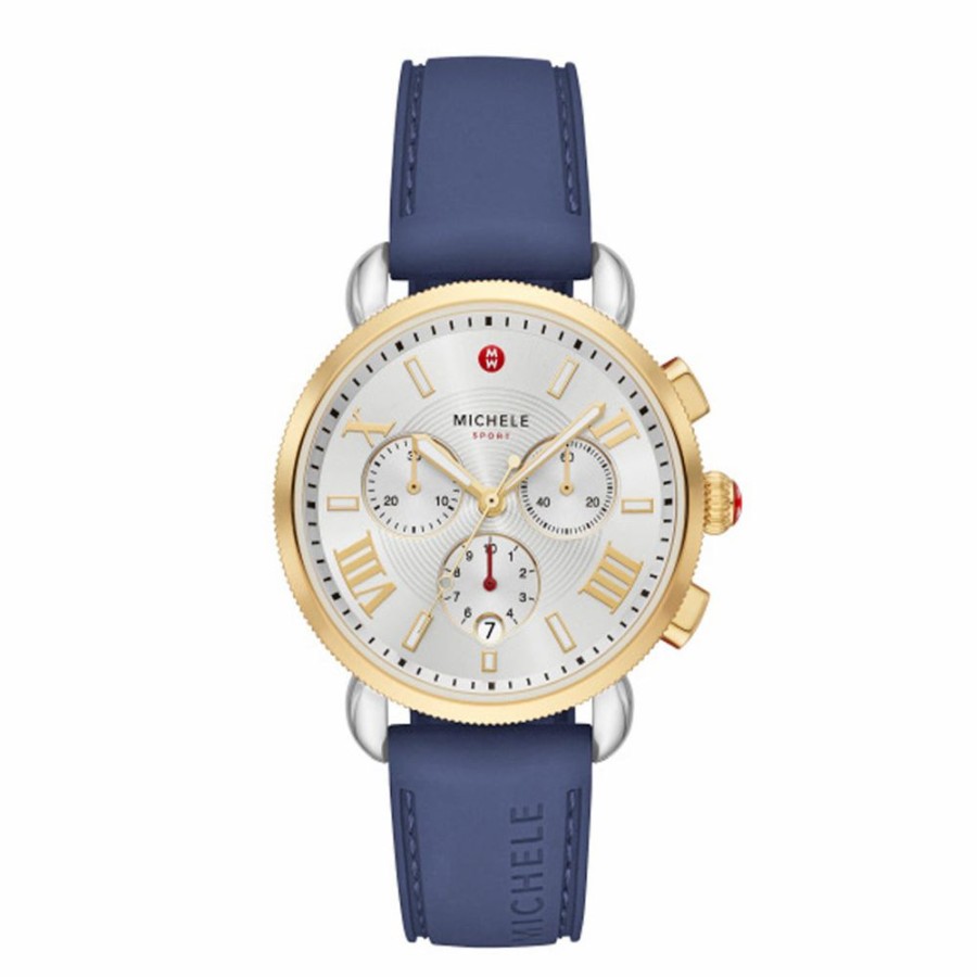 Jewelry MICHELE WATCHES | 2-Tone Michele Navy Sporty Sail