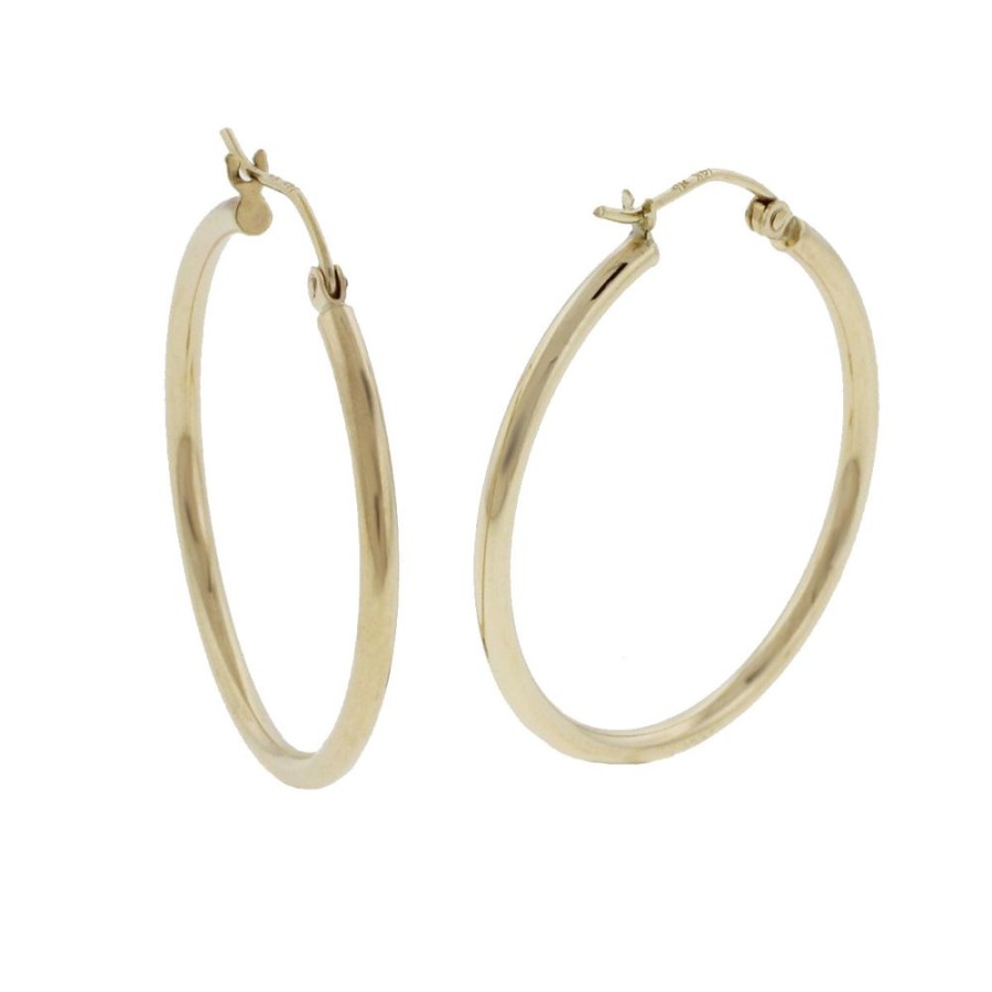 Jewelry QUALITY GOLD OF CINCINNATI | 14Ky 1.5" Polished Thin Hoops