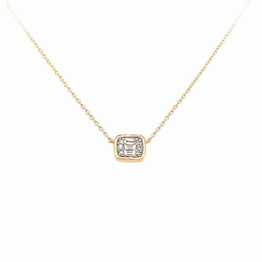 Jewelry IDD USA LLC | 14Ky Tiny Cushion Dia Necklace