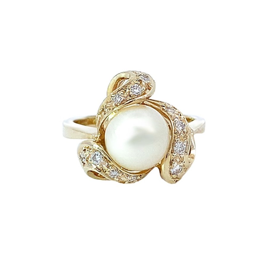 Jewelry ESTATE JEWELRY | Vintage Pearl Pinwheel Ring