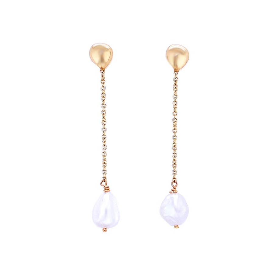 Jewelry SEABRITE IMPORTS INC | Keshi Pearl Chain Drop Earrings