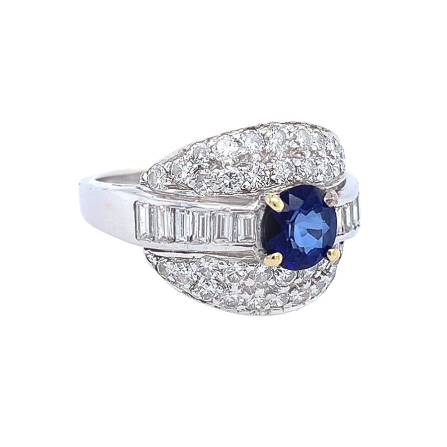 Jewelry ANTIQUE REFLECTIONS | Vintage Sapphire Dome Ring