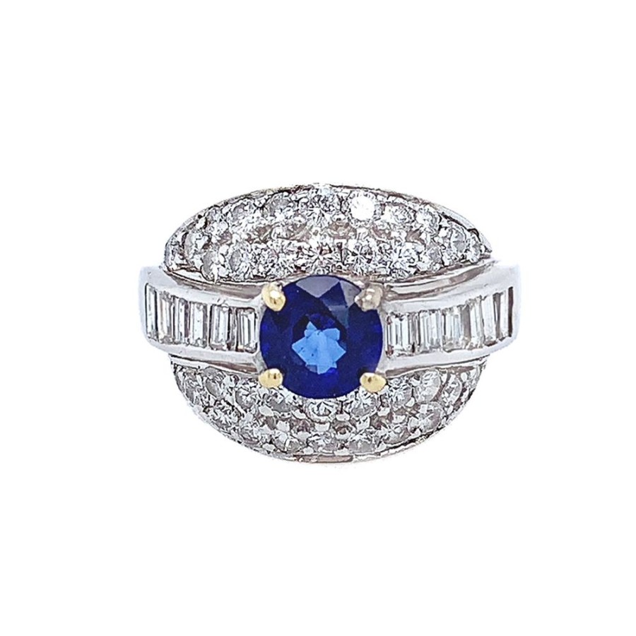 Jewelry ANTIQUE REFLECTIONS | Vintage Sapphire Dome Ring