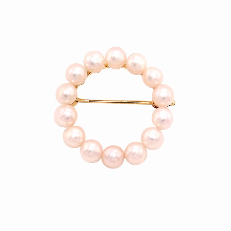 Jewelry ESTATE JEWELRY | Vintage Mikimoto Pearl Circle Pin