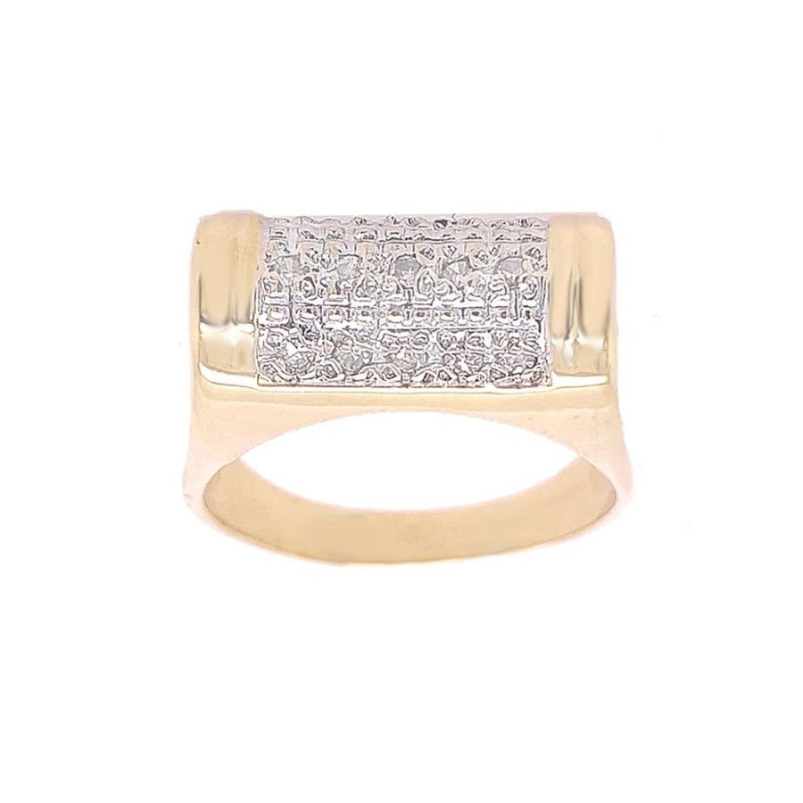 Jewelry ESTATE JEWELRY | Vintage Pave "Rolled" Design Ring