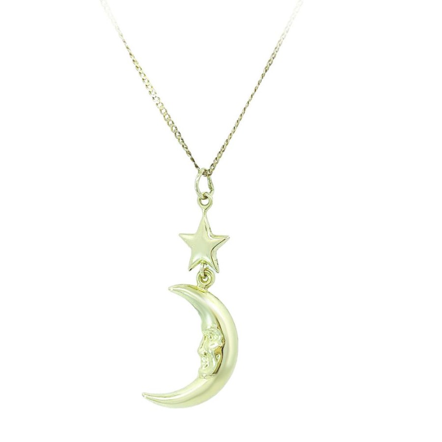 Jewelry ESTATE JEWELRY | Vintage "Moon & Star" Pendant