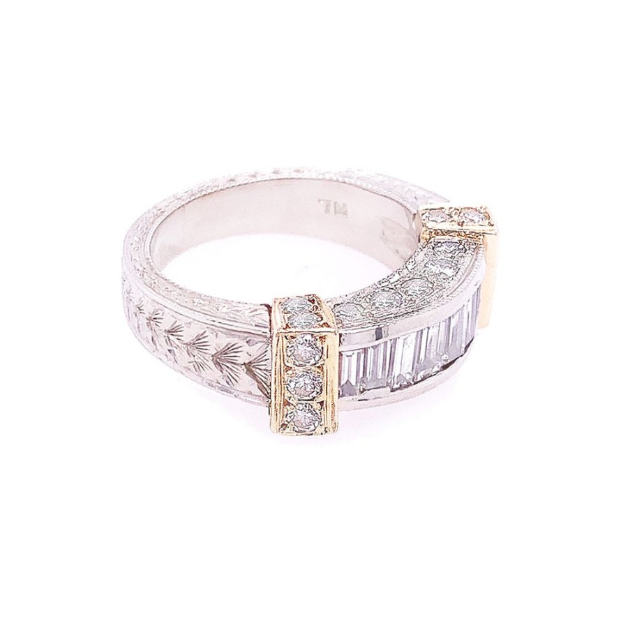 Jewelry ESTATE JEWELRY | 2-Tone Vintage Diamond Ring