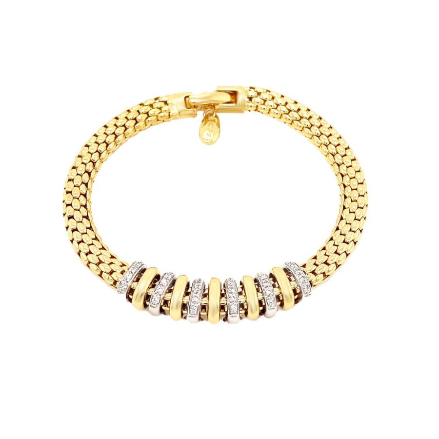 Jewelry ESTATE JEWELRY | 18Ky Gold Vintage Mesh Bracele