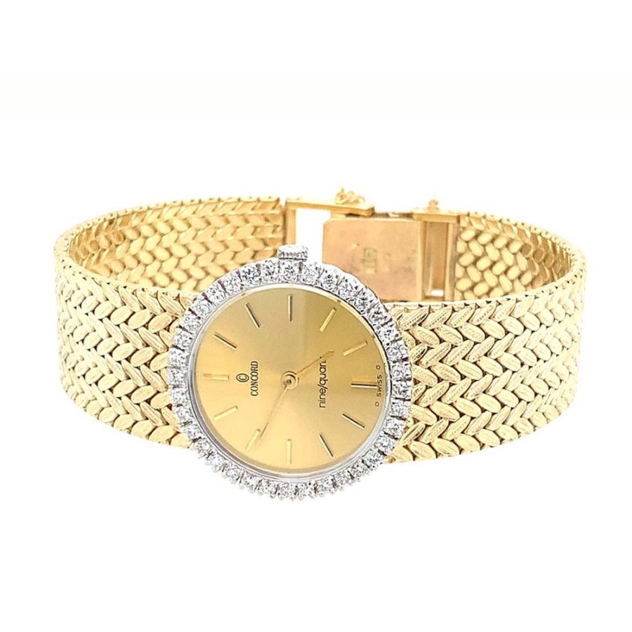 Jewelry ESTATE JEWELRY | 14Ky Concord Diamond Wristwatch