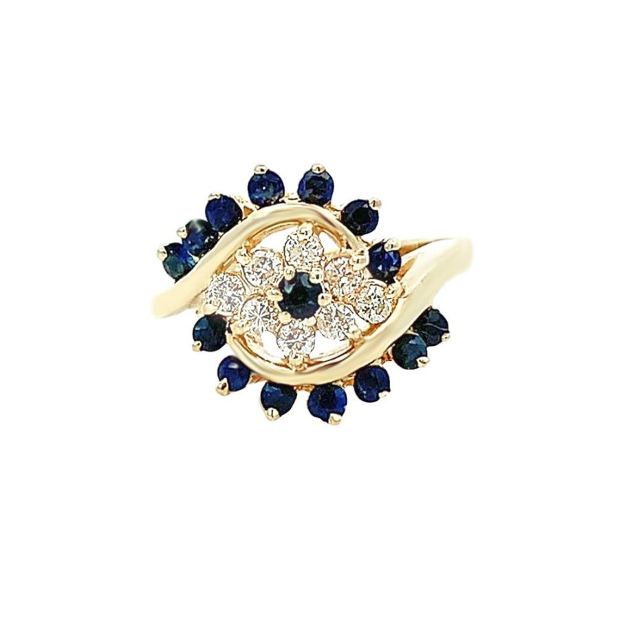 Jewelry ESTATE JEWELRY | Vintage Swirled Sapphire Ring