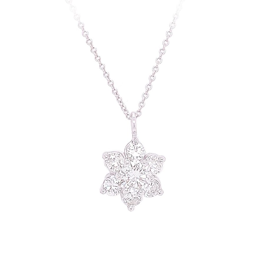 Jewelry ESTATE JEWELRY | Vintage Diamond Flower Pendant