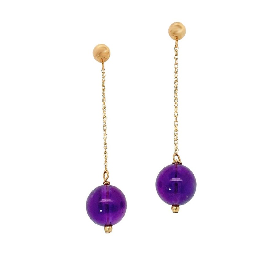 Jewelry ESTATE JEWELRY | Vintage Amethyst Bead Drops