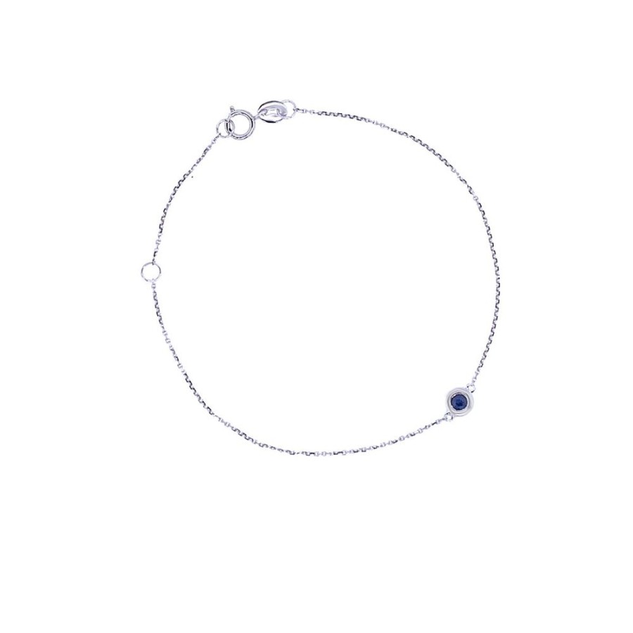 Jewelry LAU INTERNATIONAL, INC. | 14Kw Bezel-Set Sapphire Bracelet