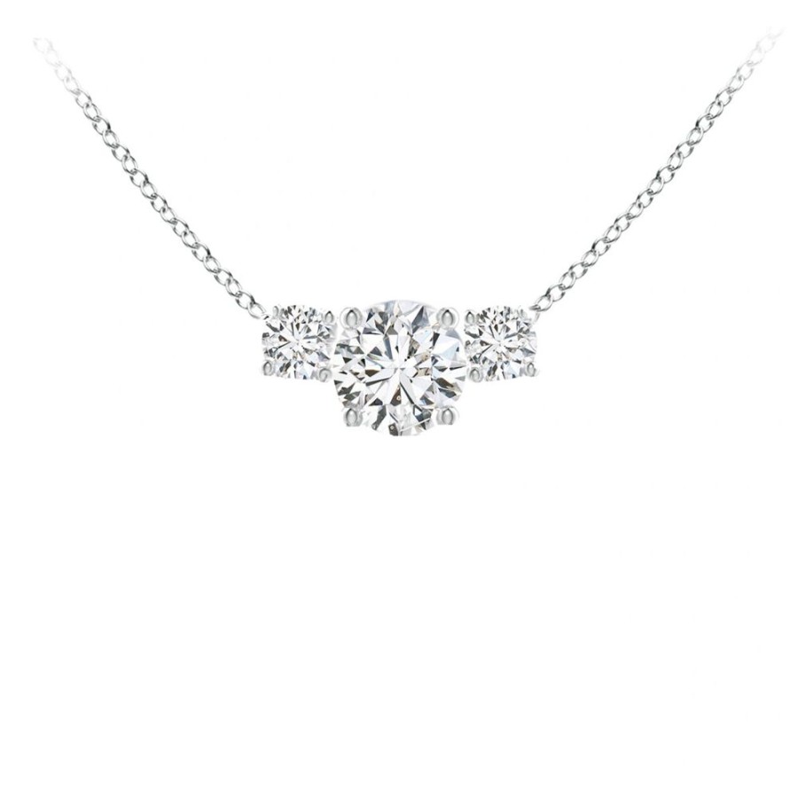 Jewelry IDD USA LLC | 3/4Ct Lab-Grown 3-Diamond Necklace