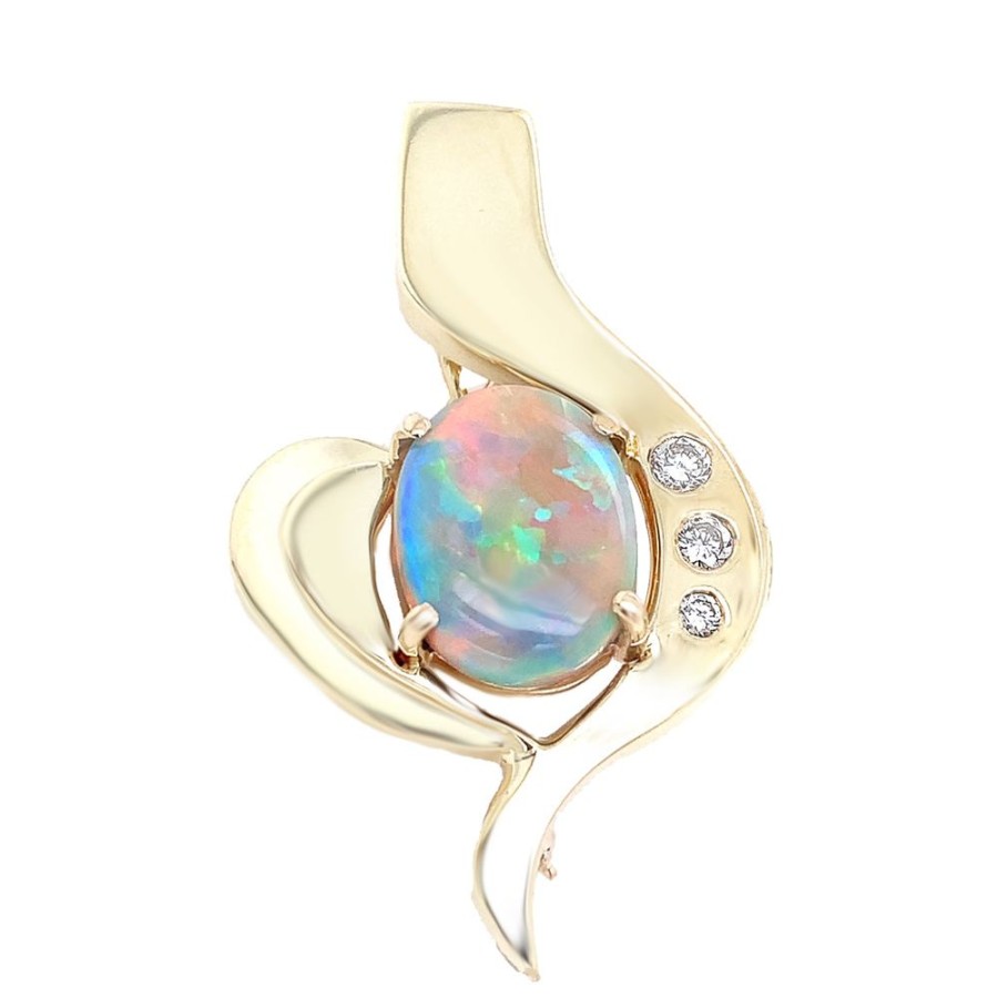 Jewelry ESTATE JEWELRY | Large Vintage Opal Pendant