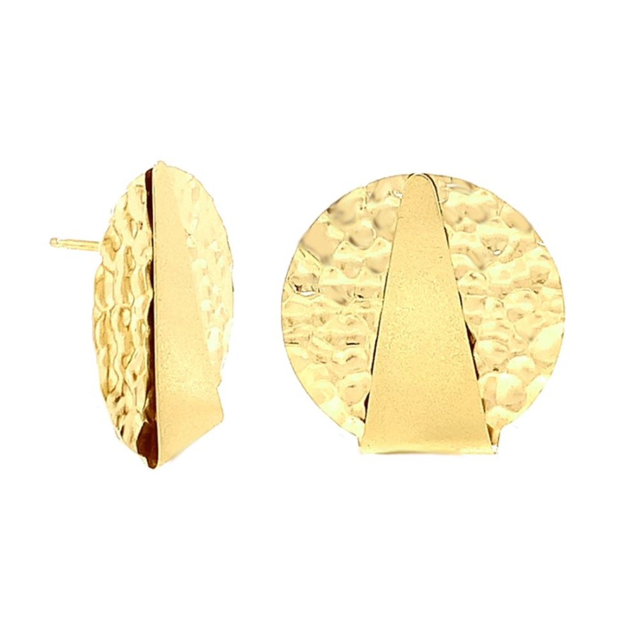 Jewelry ESTATE JEWELRY | Vintage Hammered Circle Earrings