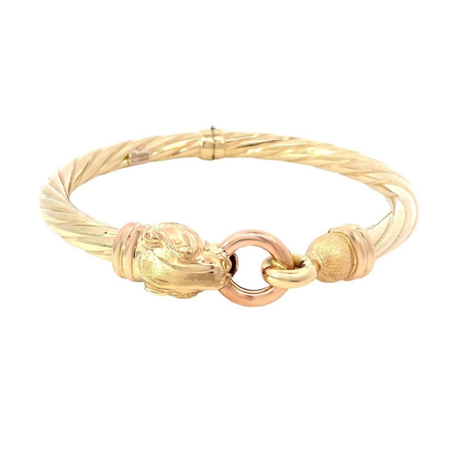 Jewelry ESTATE JEWELRY | 14Ky Vintage Panther Bangle