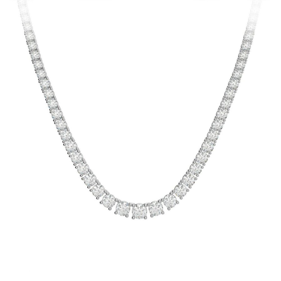 Jewelry GN DIAMOND | 14Kw Gold 18" 9.01Ct Graduated