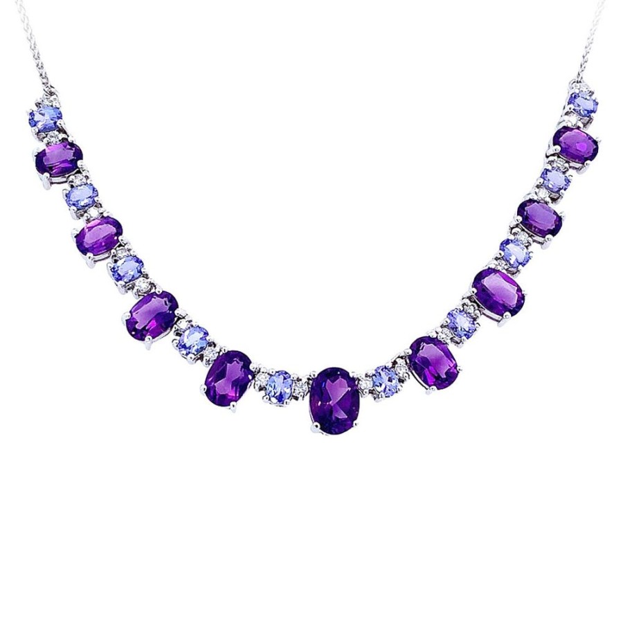 Jewelry ESTATE JEWELRY | Vintage Amethyst /Tanzanite Necklace