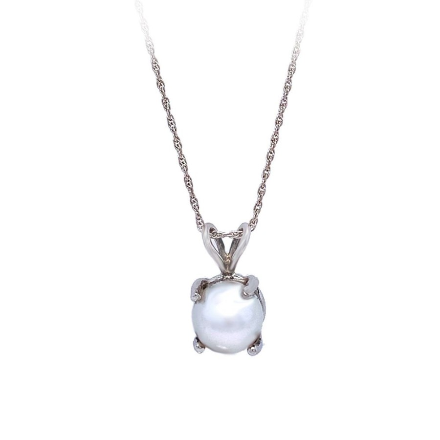 Jewelry ESTATE JEWELRY | 14Kw Vintage Pearl Pendant