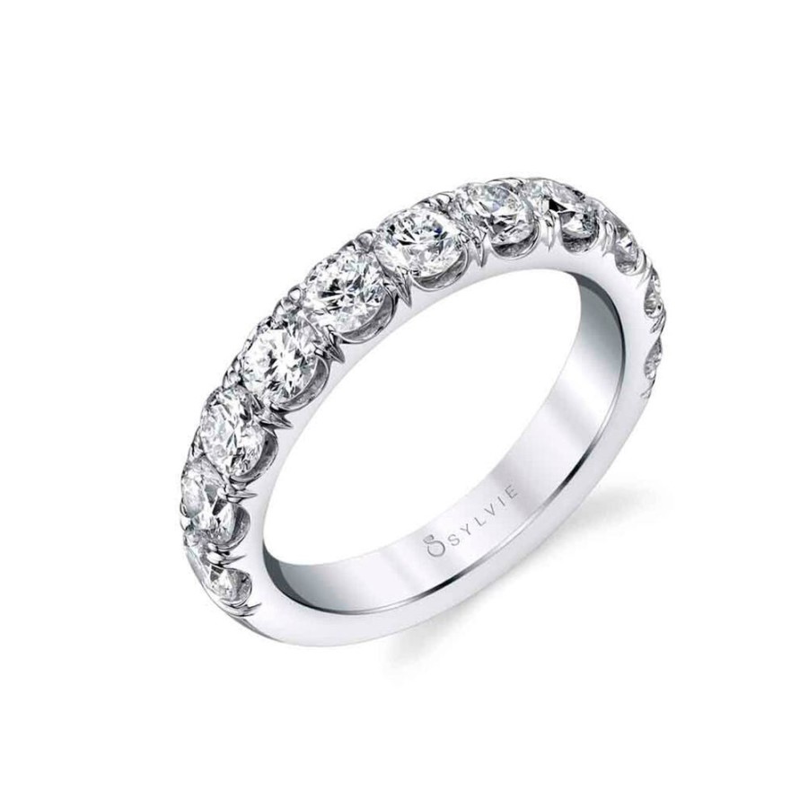 Jewelry SYLVIE-SPECTRUM CORP | 14Kw Fishtail 2Ct Diamond Band