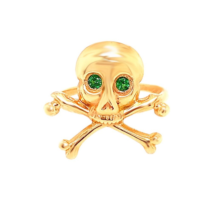 Jewelry JIM'S OF LAMBERTVILLE | 18Ky Gold Vintage Skull Ring