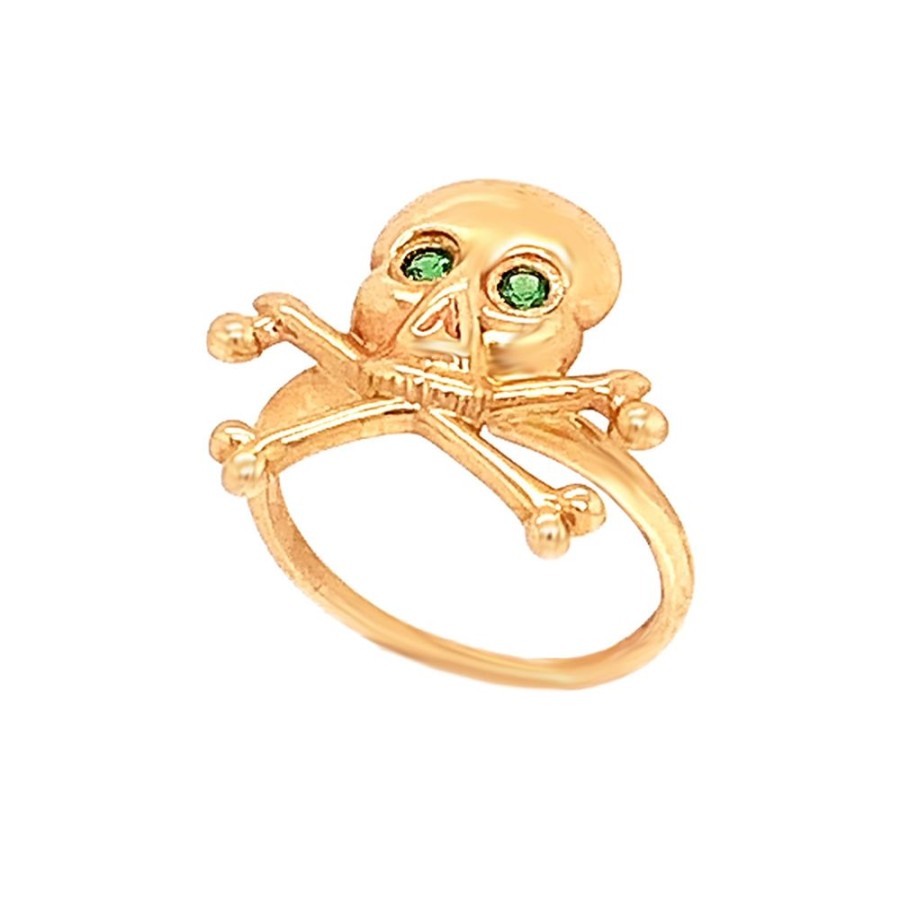 Jewelry JIM'S OF LAMBERTVILLE | 18Ky Gold Vintage Skull Ring