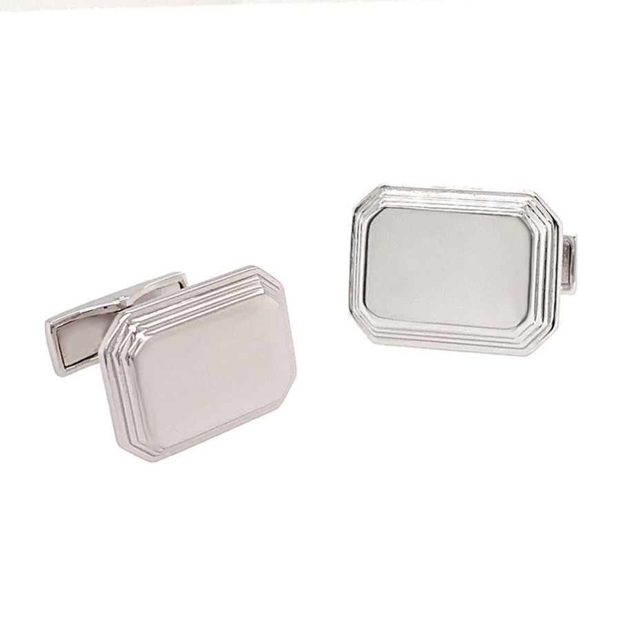 Jewelry CUFFLINKS, LLC. | Silver Rectangular Cuff Links