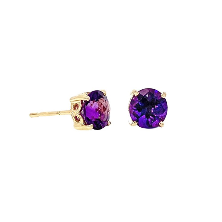 Jewelry IN THE ROUGH NY CORP | 14Ky 6Mm Amethyst Studs