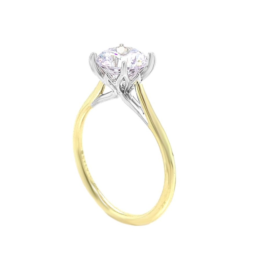 Jewelry SYLVIE-SPECTRUM CORP | 14Ky Tulip-Prong Solitaire Ring Mounting