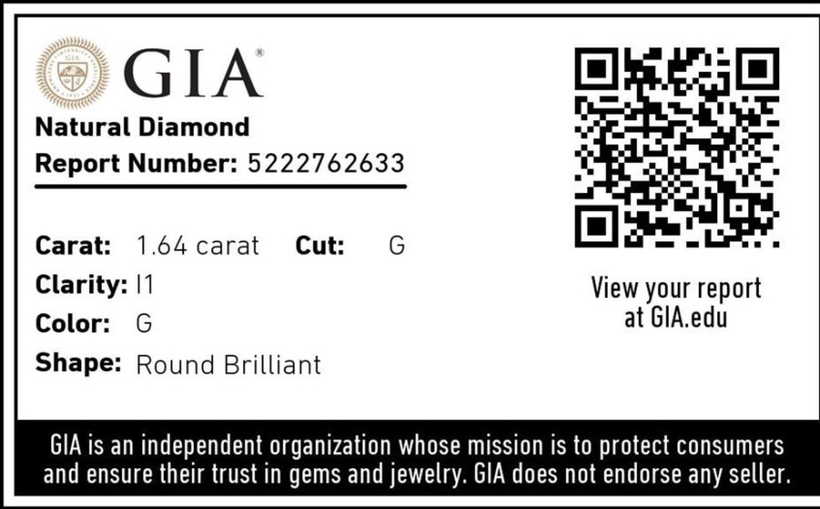 Jewelry NOT AVAILABLE | Loose Diamond: 1.64Ct Round Br