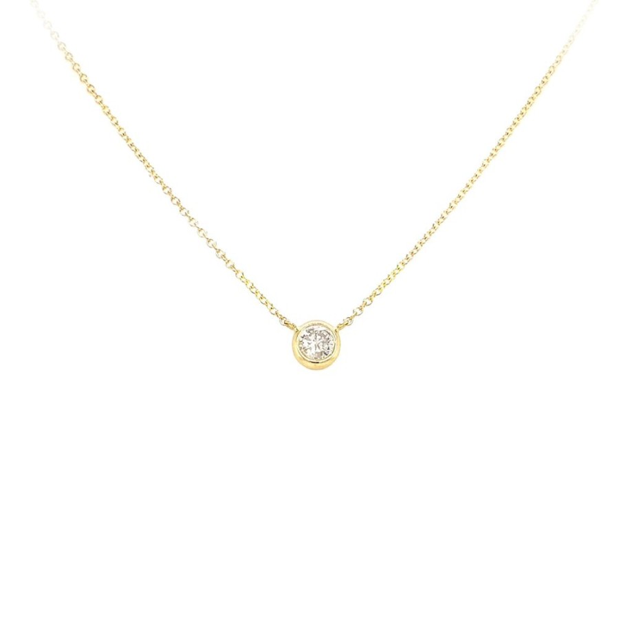 Jewelry ICON CREATIONS INC. | 14Ky 1/4Ct Solitaire Necklace