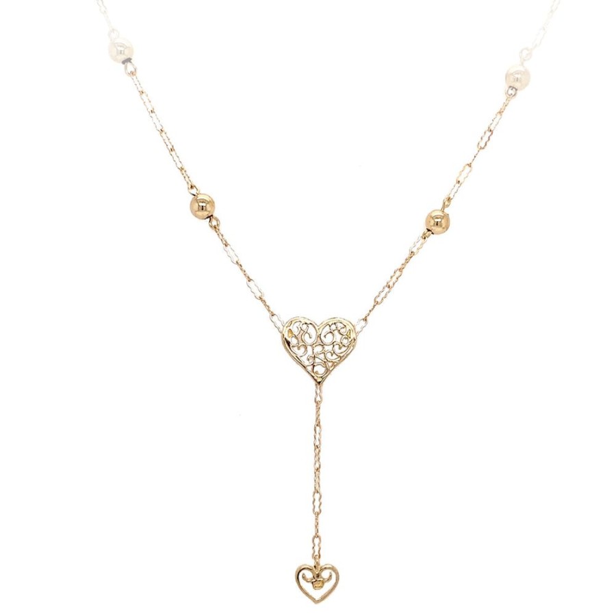 Jewelry ESTATE JEWELRY | Vintage Heart "Y" Necklace