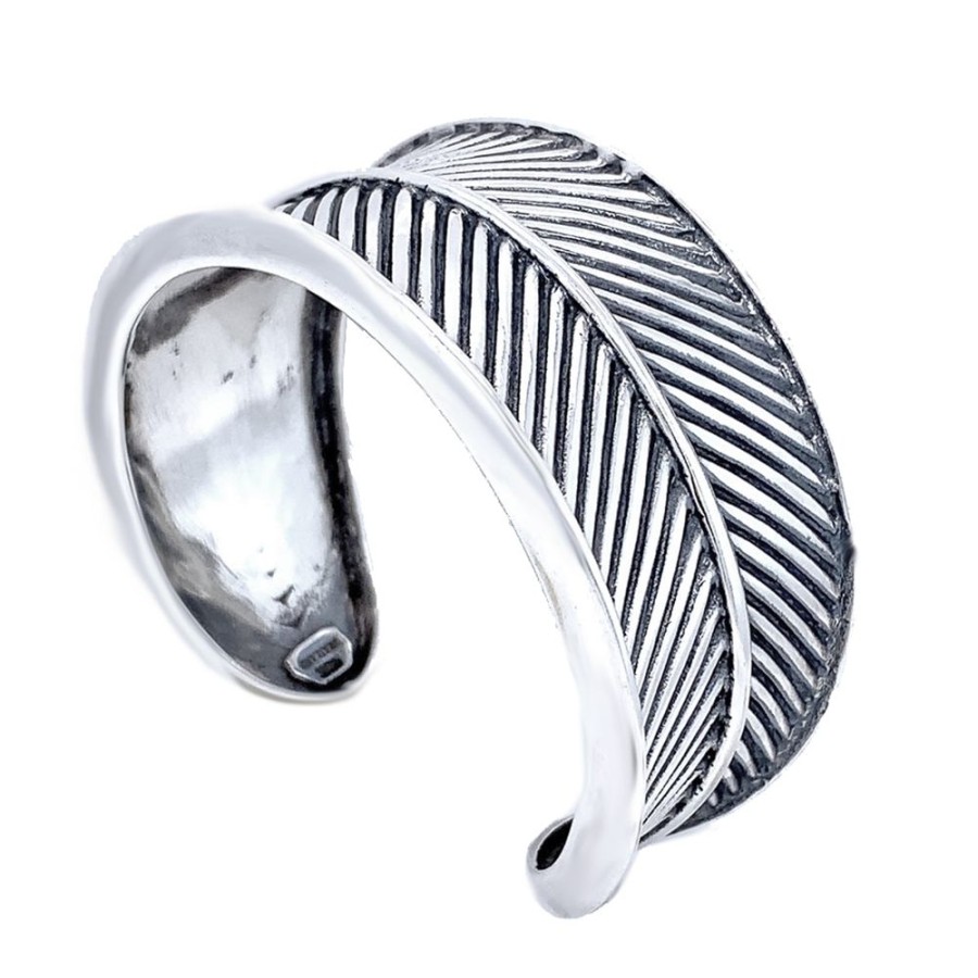 Jewelry ESTATE JEWELRY | Silver Wide Vintage Chevron Cuff