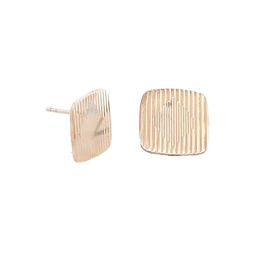 Jewelry ESTATE JEWELRY | Vintage Cushion Striped Studs