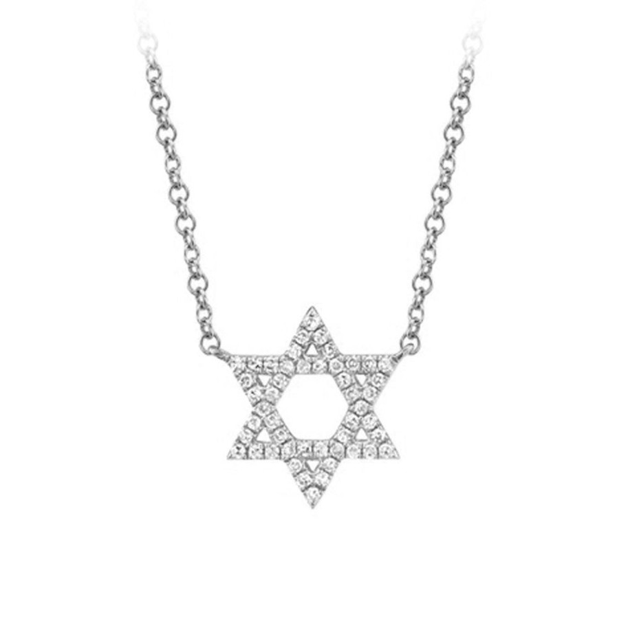 Jewelry SHY CREATION | 14Kw Star Of David Necklace