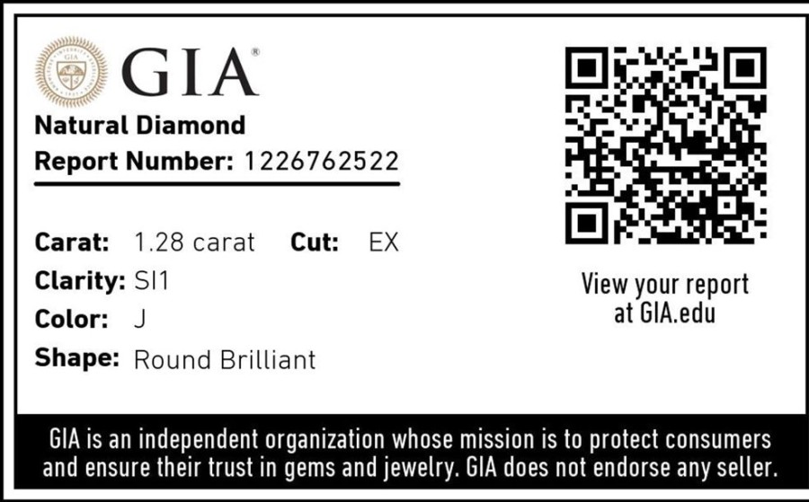 Jewelry NOT AVAILABLE | Loose Diamond: 1.28Ct Round Br