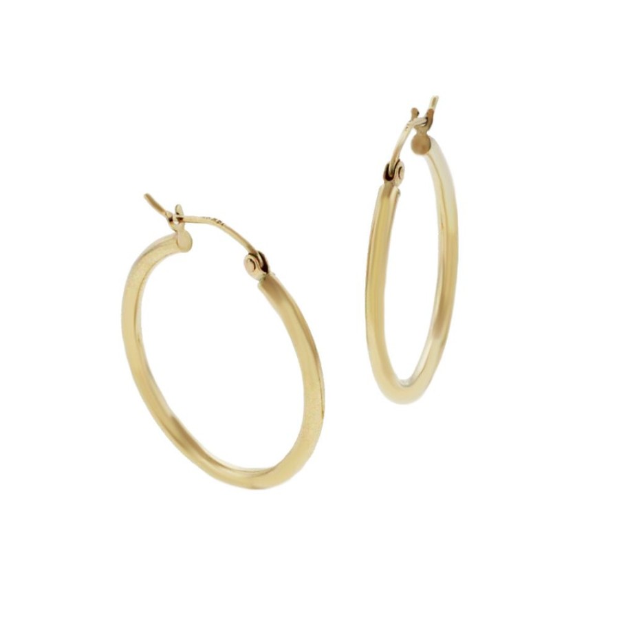 Jewelry QUALITY GOLD OF CINCINNATI | 14Ky 1" Polished Thin Hoops