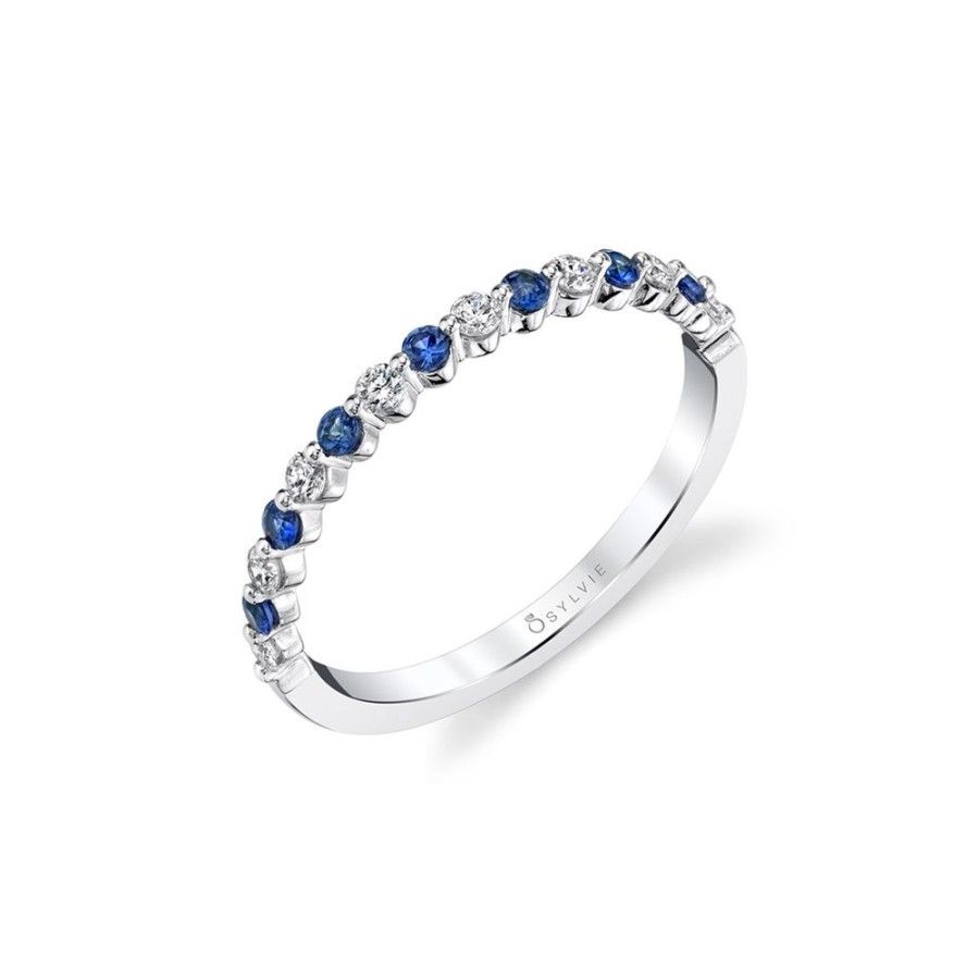 Jewelry SYLVIE-SPECTRUM CORP | 14Kw Sapphire & Diamond Band