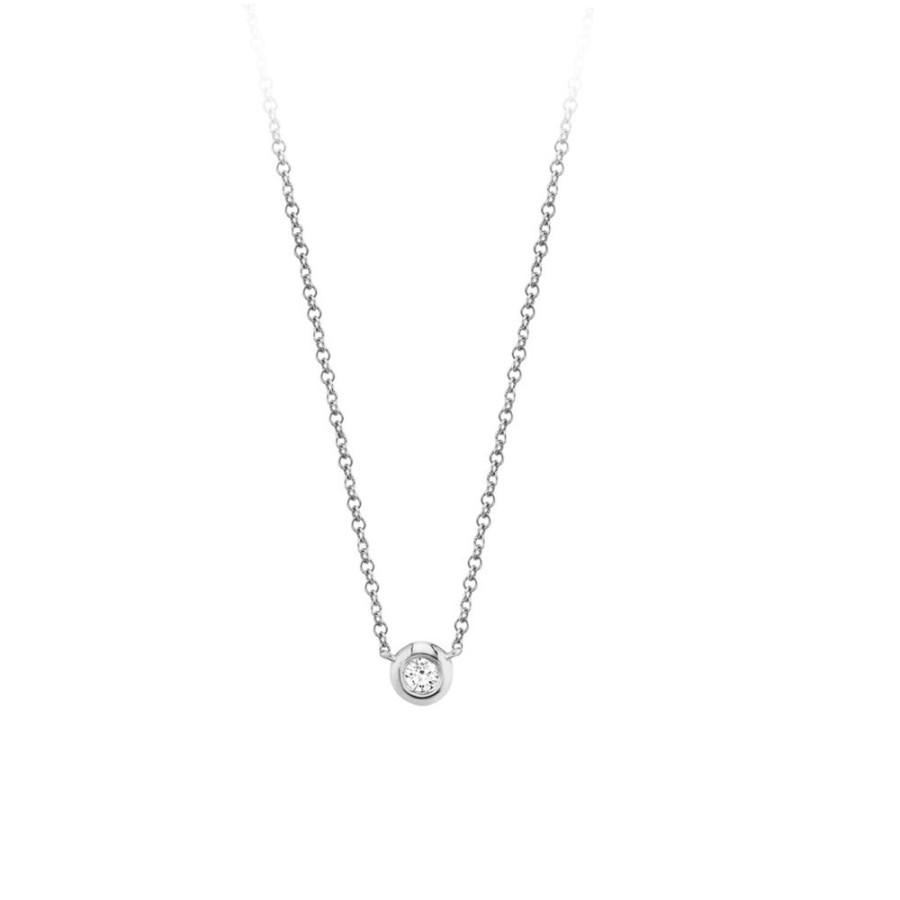 Jewelry SHY CREATION | Tiny Diamond Solitaire Necklace