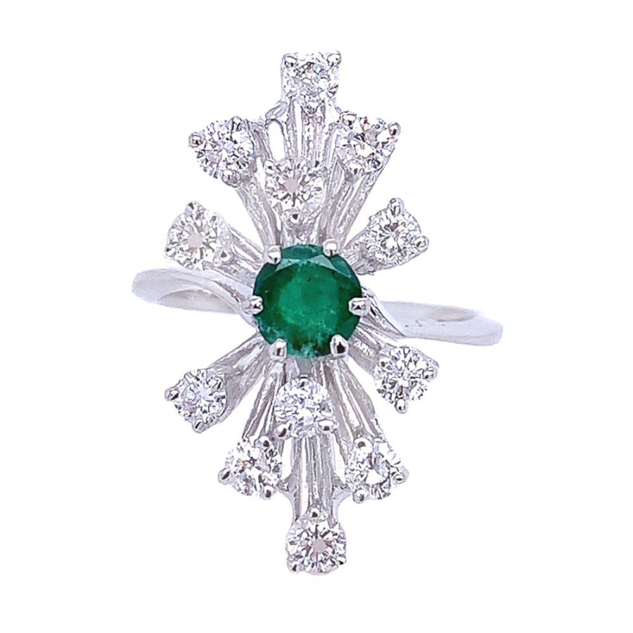 Jewelry ESTATE JEWELRY | Vintage Emerald "Spray" Ring