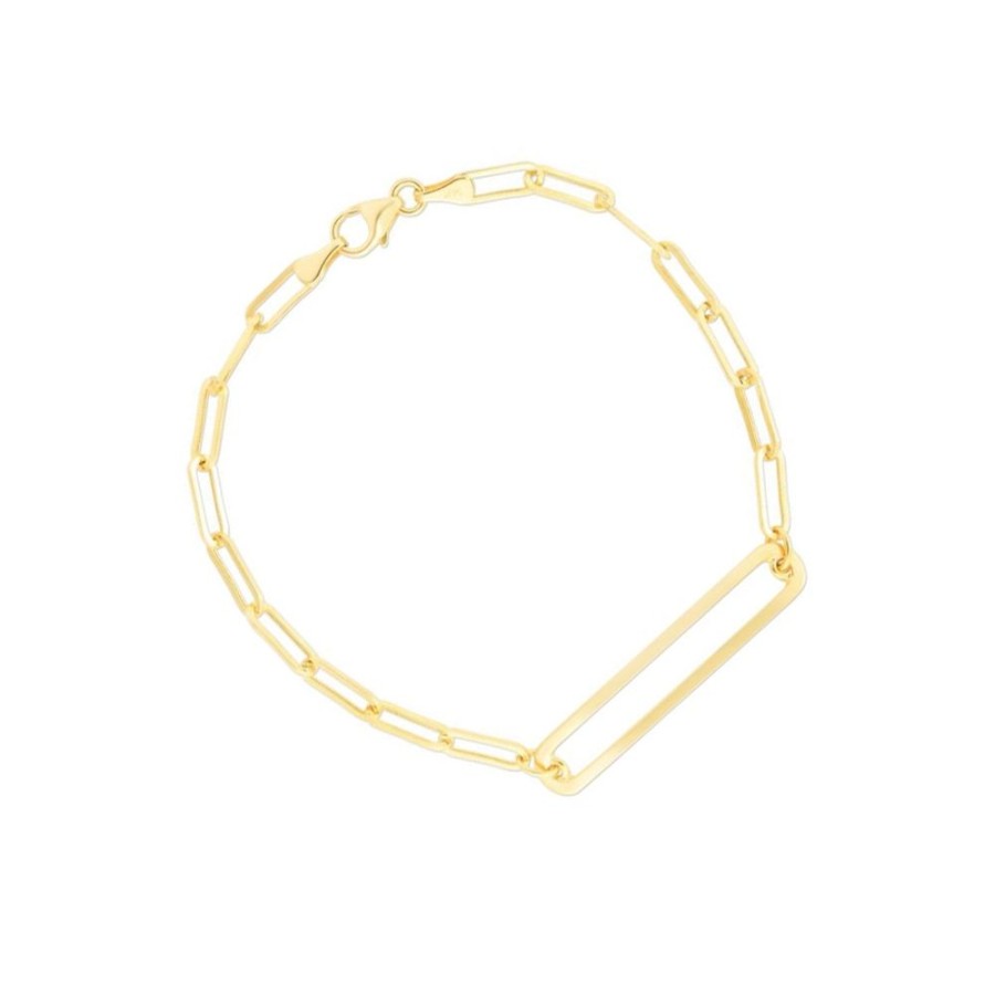 Jewelry ROYAL CHAIN | 14Ky Paperclip Link Bracelet