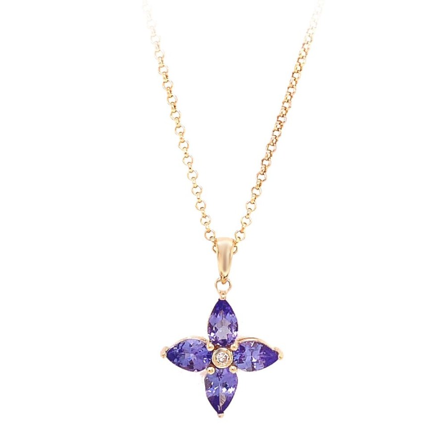 Jewelry JEWELMAK | Tanzanite Flower Pendant