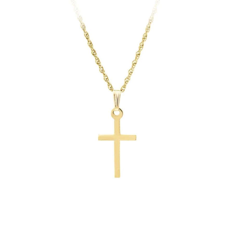 Jewelry MARATHON COMPANY | 14Ky 15" Small Shiny Cross