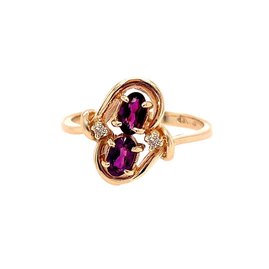 Jewelry ESTATE JEWELRY | Vintage 2-Loop Amethyst Ring